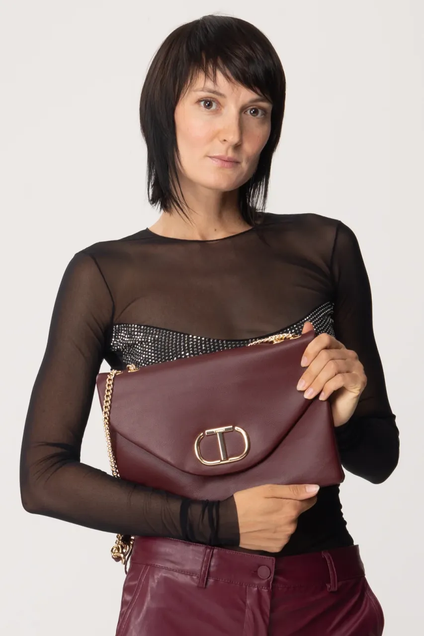 Borsa a tracolla morbida con patta RASPBERRY RADIANCE