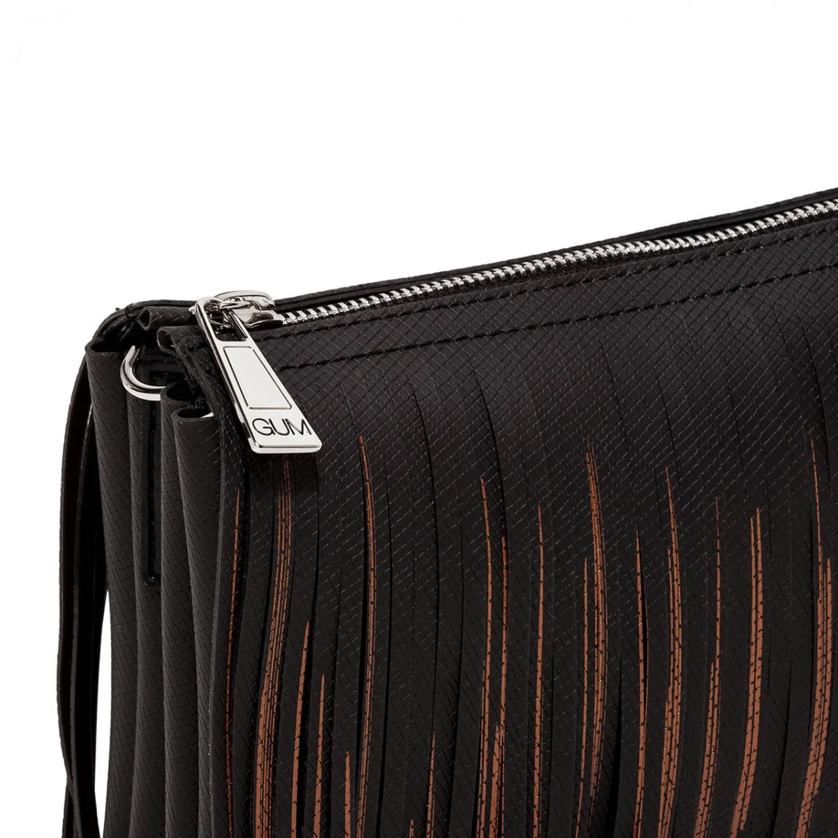 Borsa A Tracolla Two Con Frange Balayage, Nero
