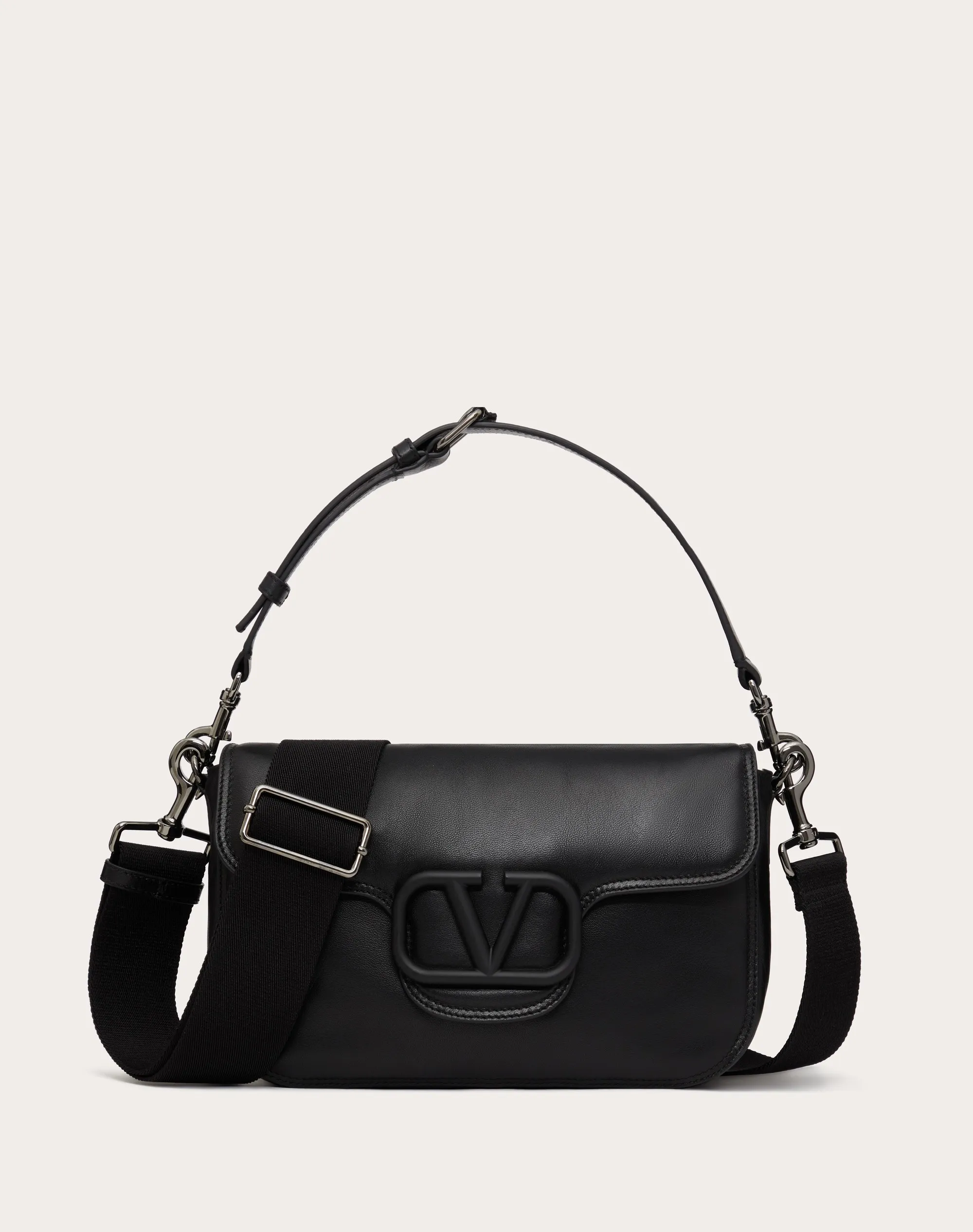 BORSA A TRACOLLA VALENTINO GARAVANI NOIR IN NAPPA