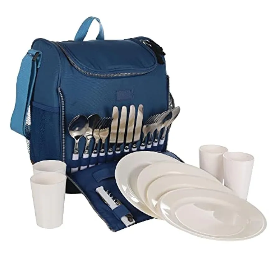 Borsa da picnic per 4 persone Stamford con piatti, posate, bicchieri e apribottiglie 189060782