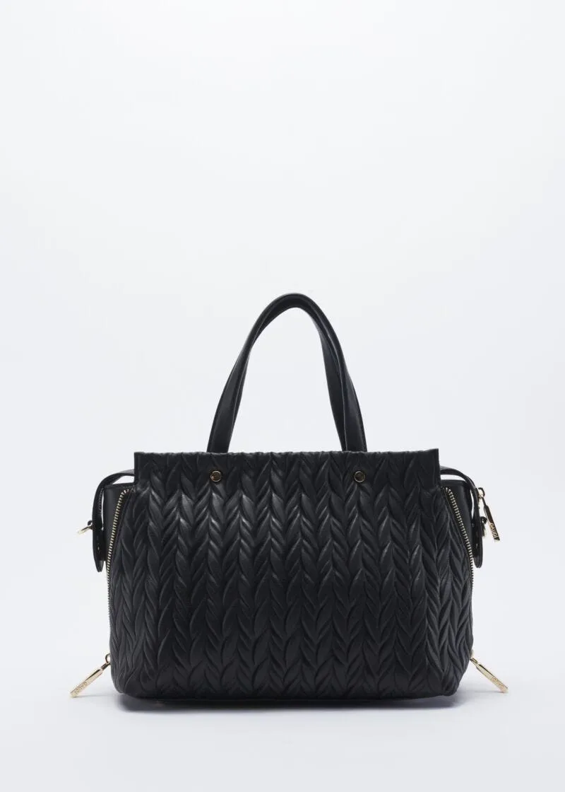 Borsa in ecopelle trapuntata