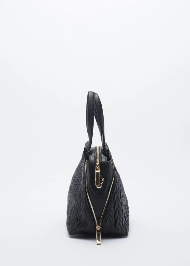Borsa in ecopelle trapuntata