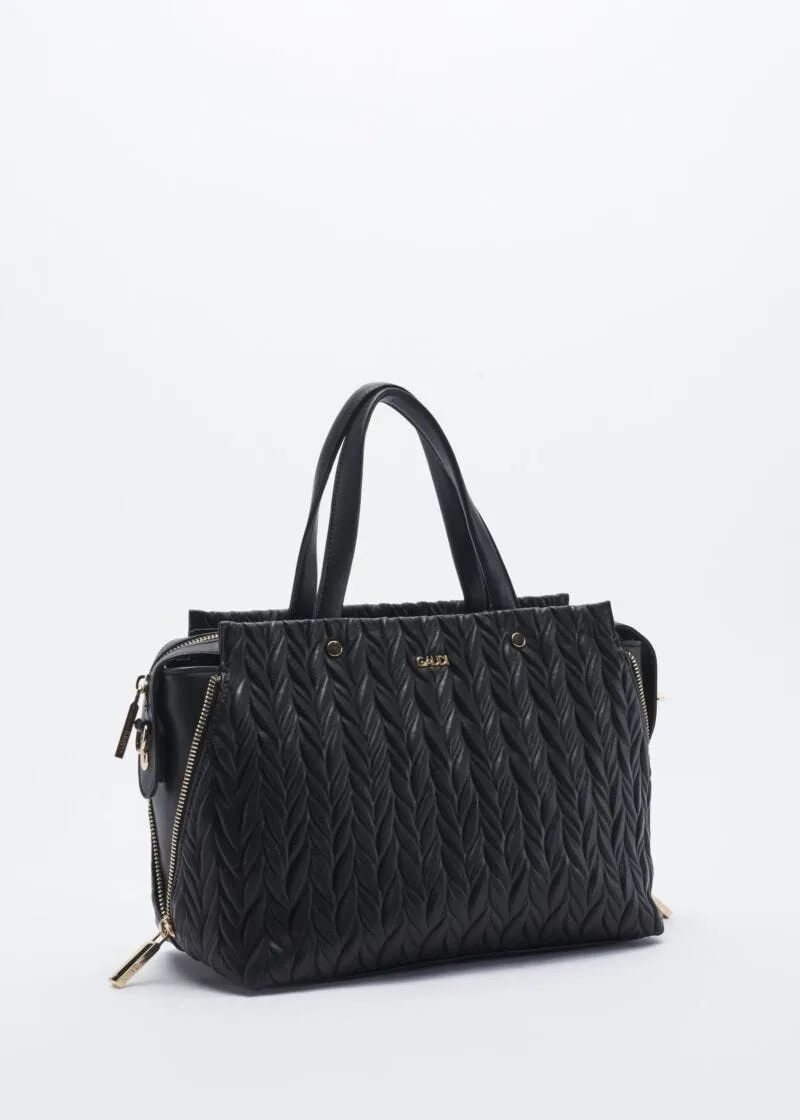 Borsa in ecopelle trapuntata