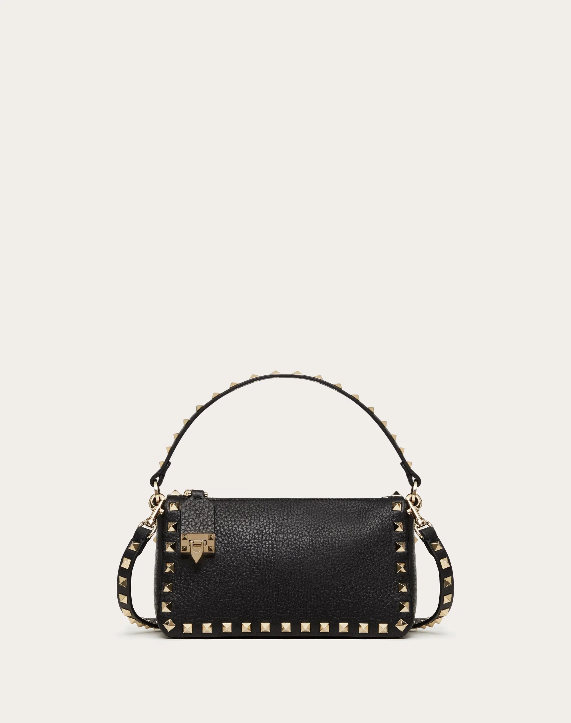 BORSA PICCOLA A TRACOLLA ROCKSTUD IN VITELLO GRANATO