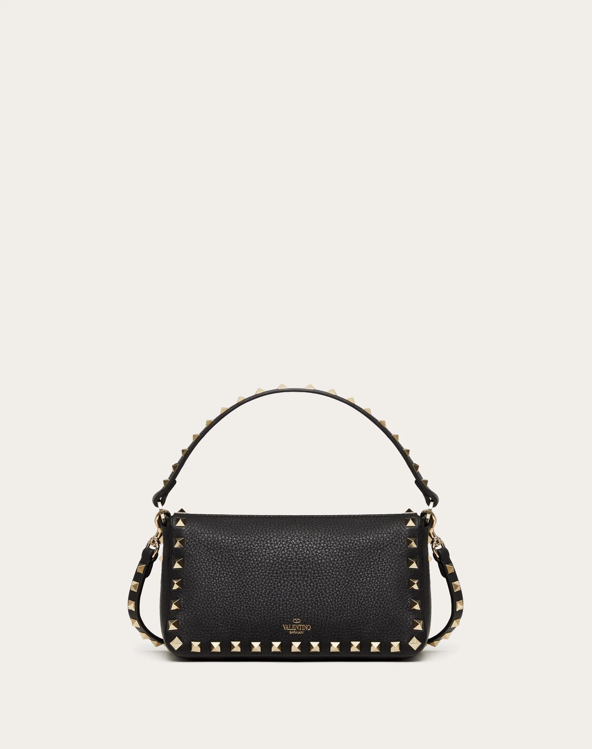 BORSA PICCOLA A TRACOLLA ROCKSTUD IN VITELLO GRANATO