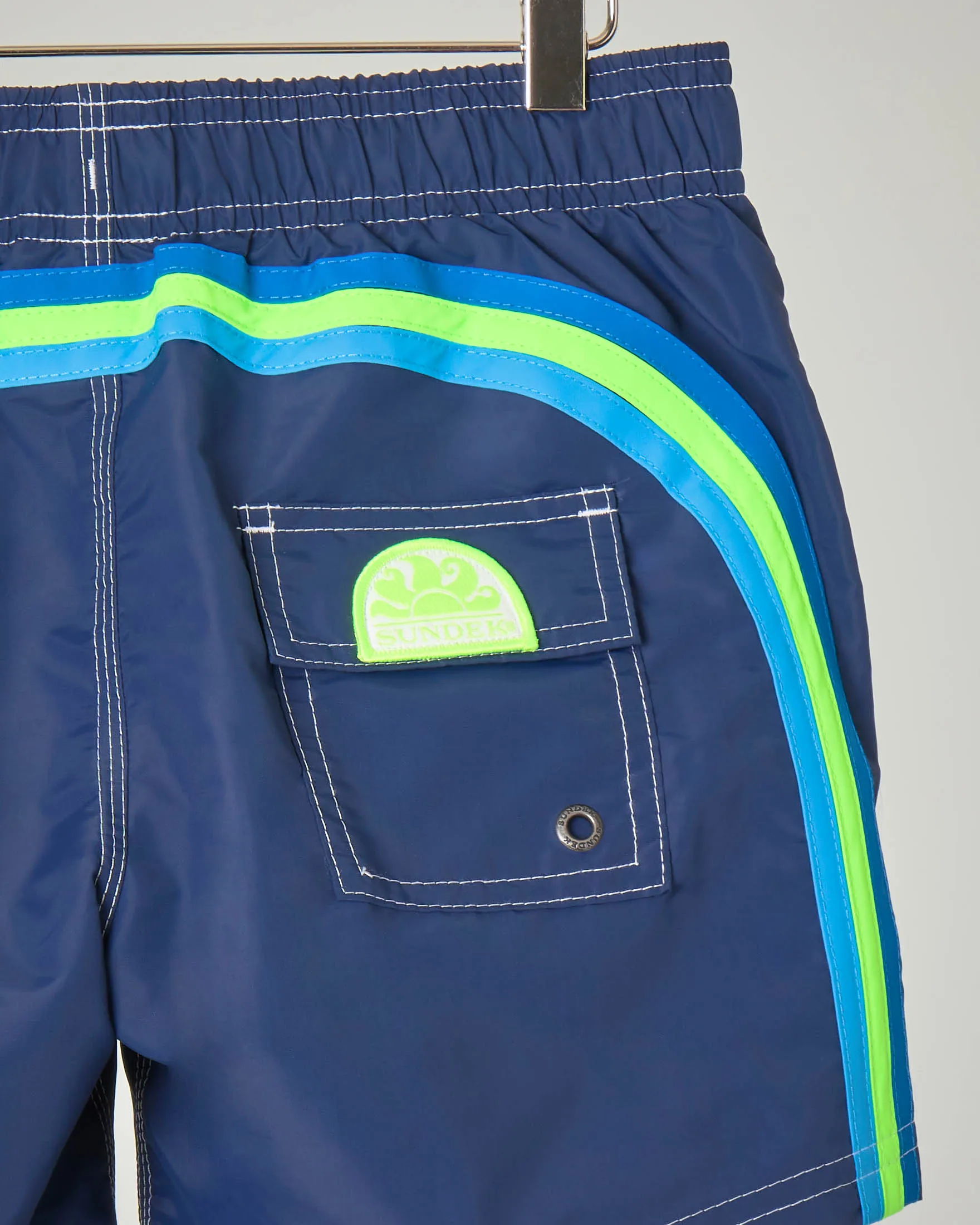 Boxer mare blu con arcobaleno royal verde e azzurro 6-14 anni