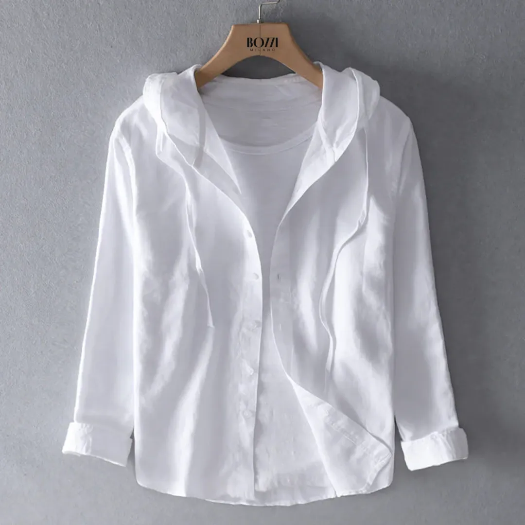Bozzi - Camicia Con Cappuccio In Lino