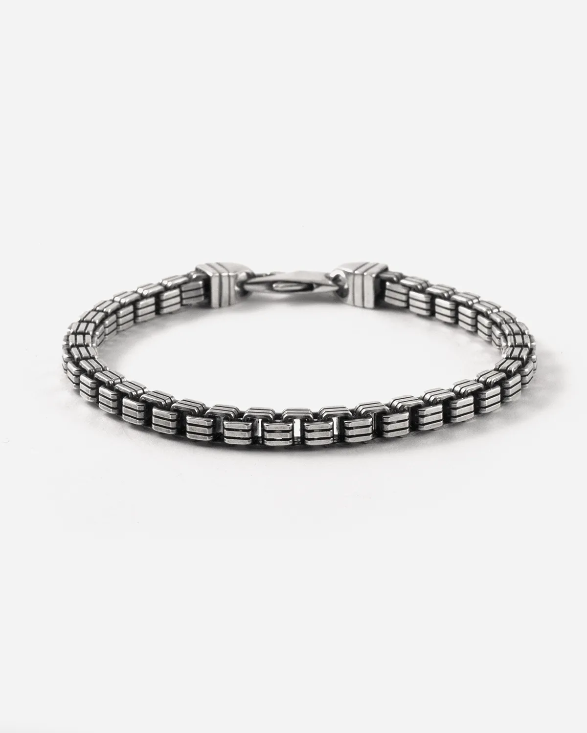 BRACCIALE VENEZIANA RIGATA IN ARGENTO