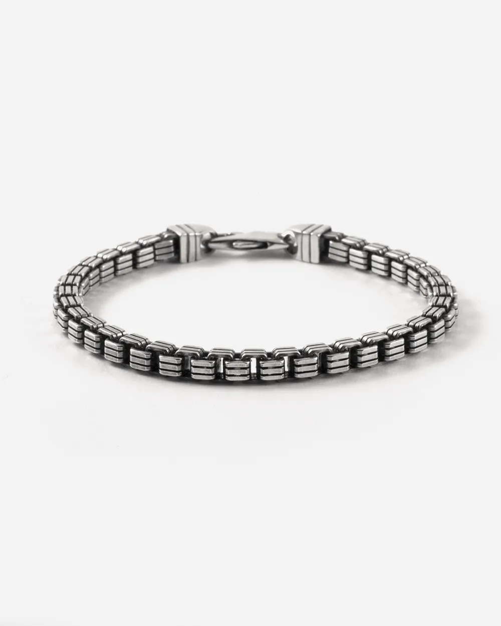 BRACCIALE VENEZIANA RIGATA IN ARGENTO