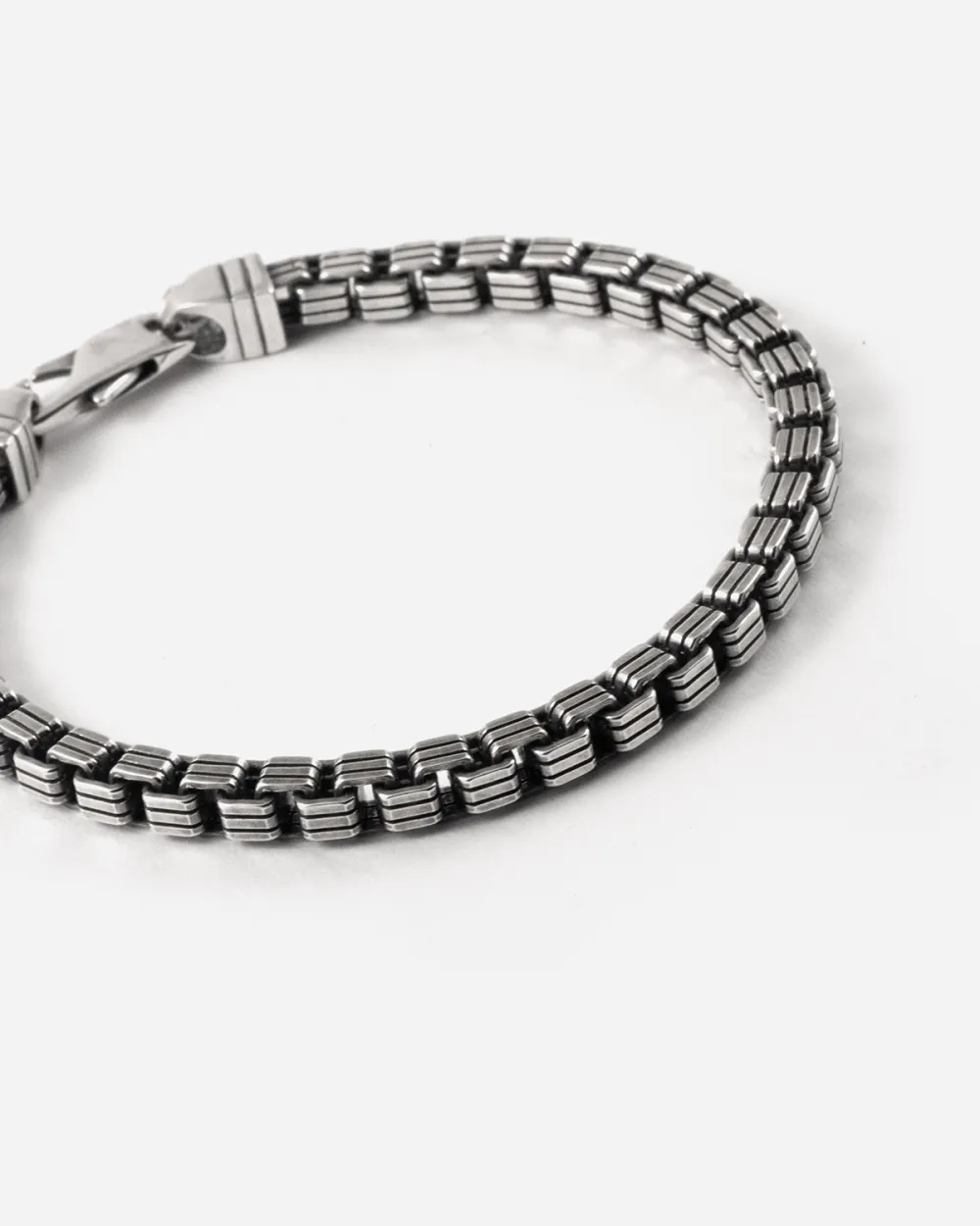 BRACCIALE VENEZIANA RIGATA IN ARGENTO