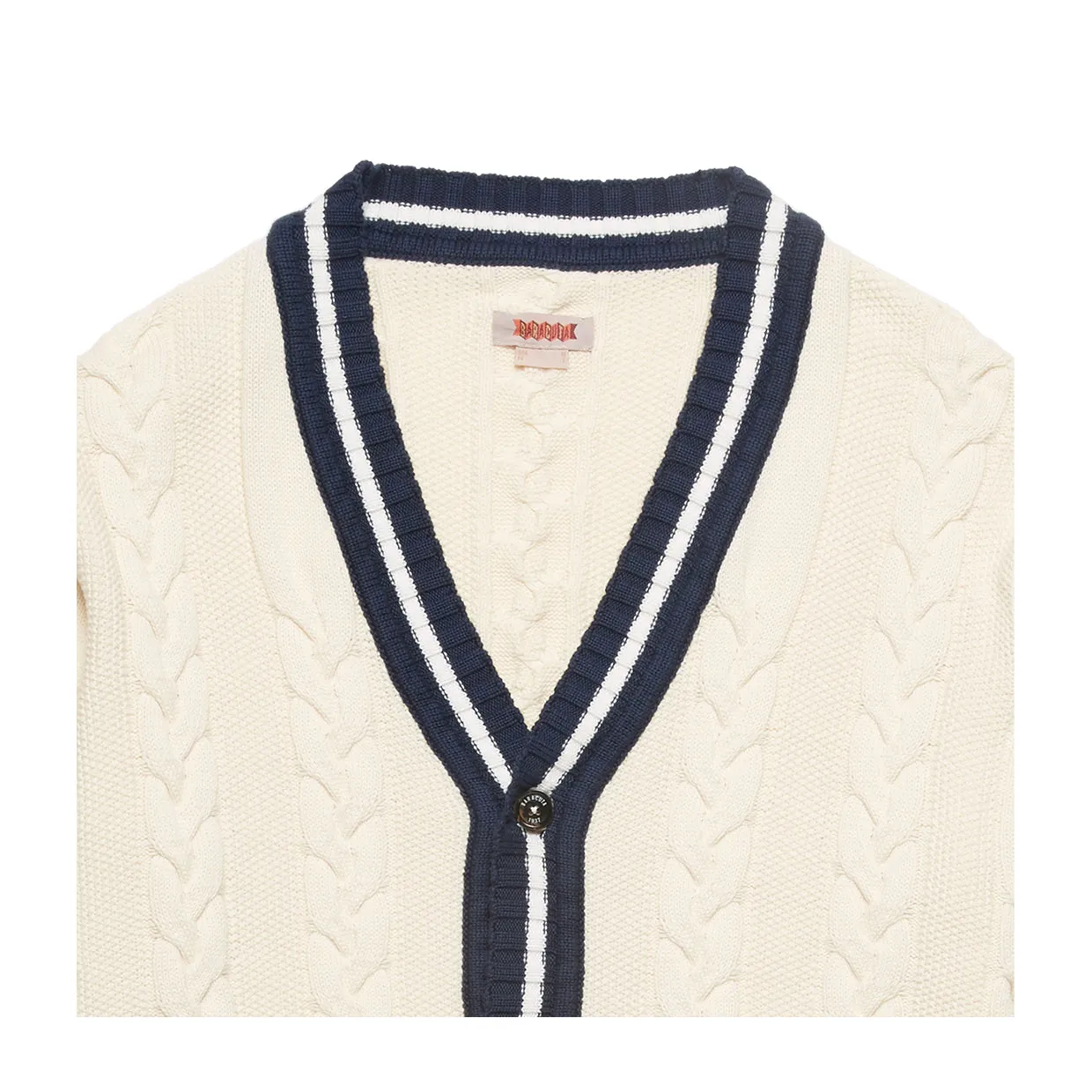 Cable Cardigan Baracuta Bianco Sporco