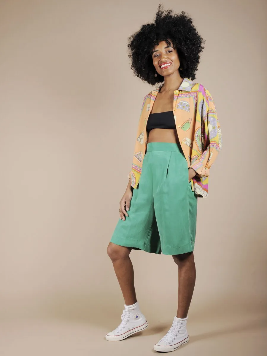 Camicia in viscosa stampa divertente tazze