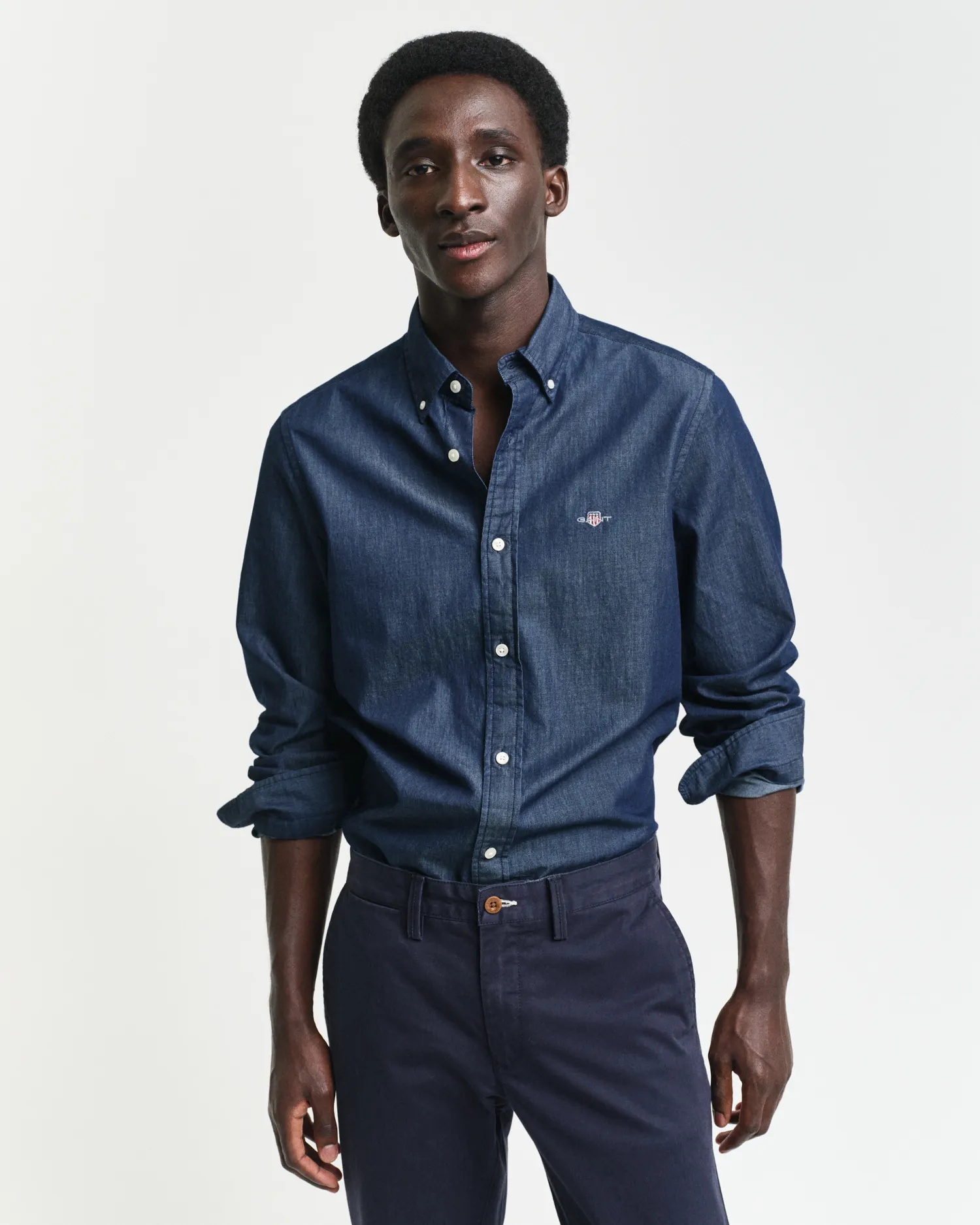 Camicia indaco slim fit    