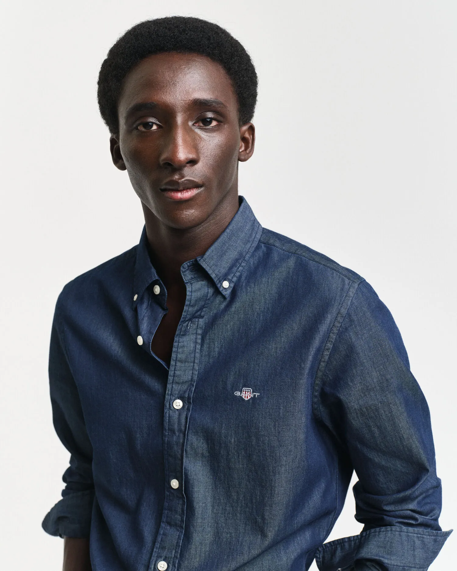 Camicia indaco slim fit    