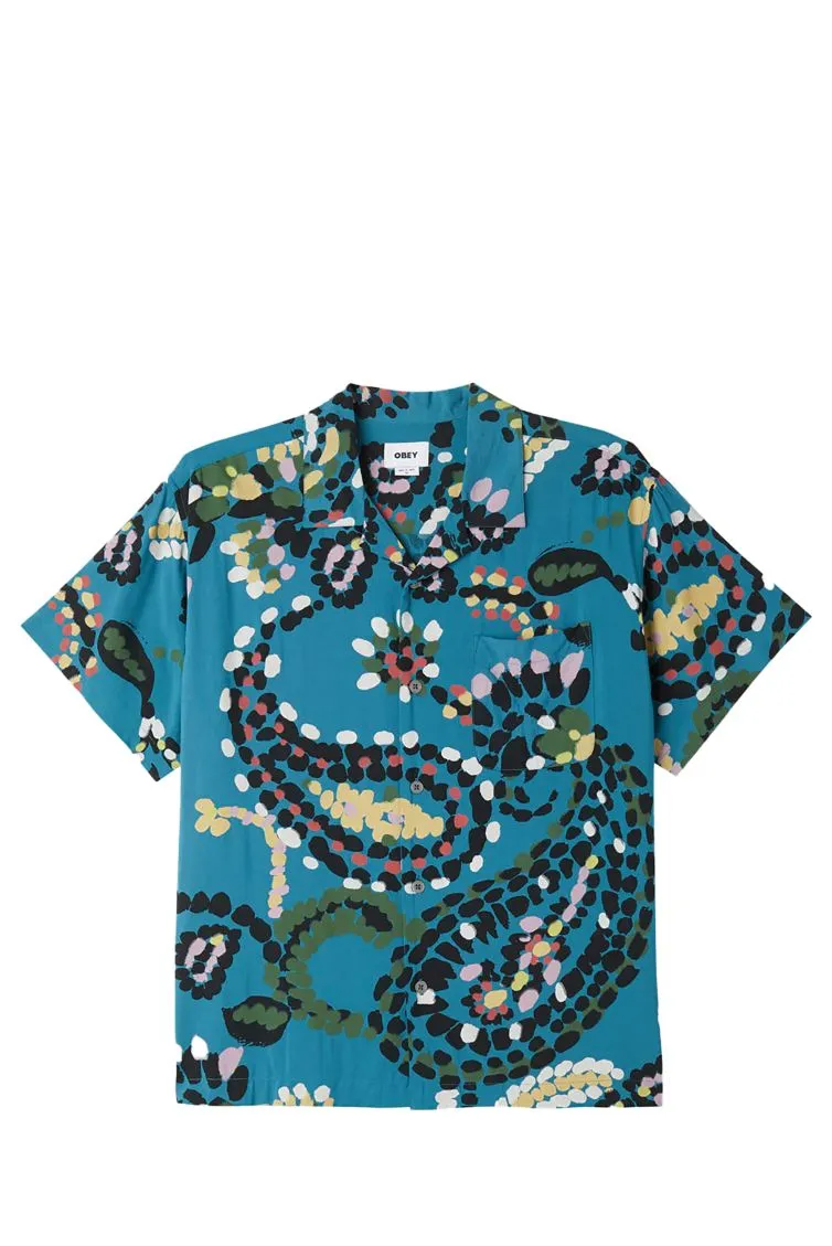 CAMICIA UOMO OBEY PAISLEY DOTS WOVEN DRAGON FLY