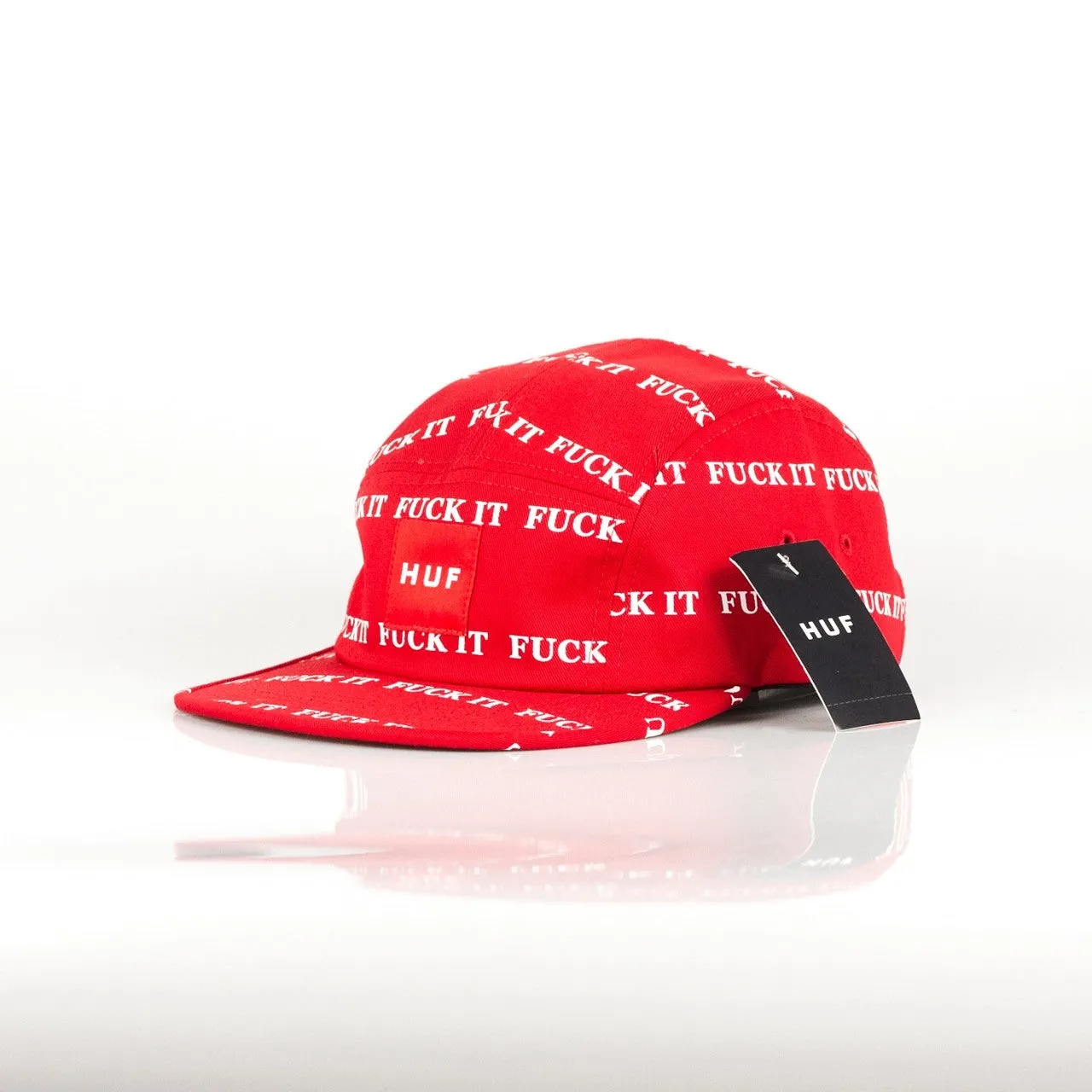 Cappellino Visiera Piatta Uomo Fuck It Volley Red/white