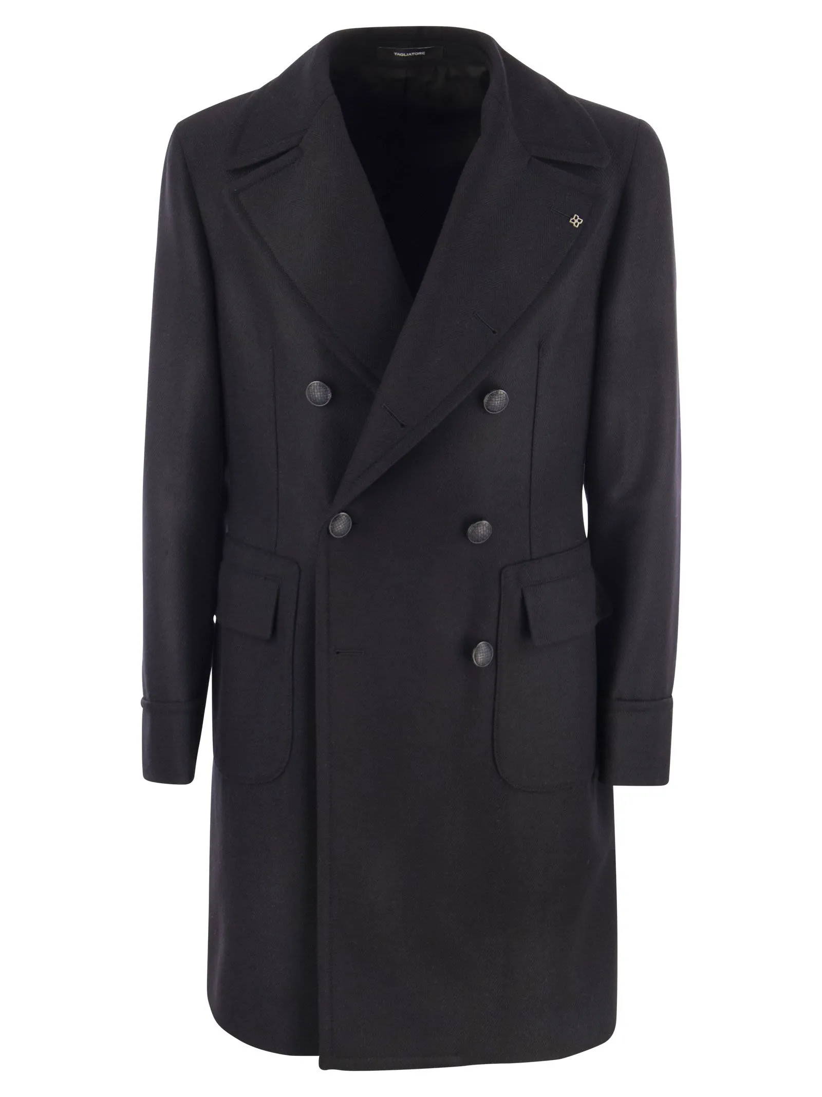 Cappotto doppiopetto in lana e cashmere