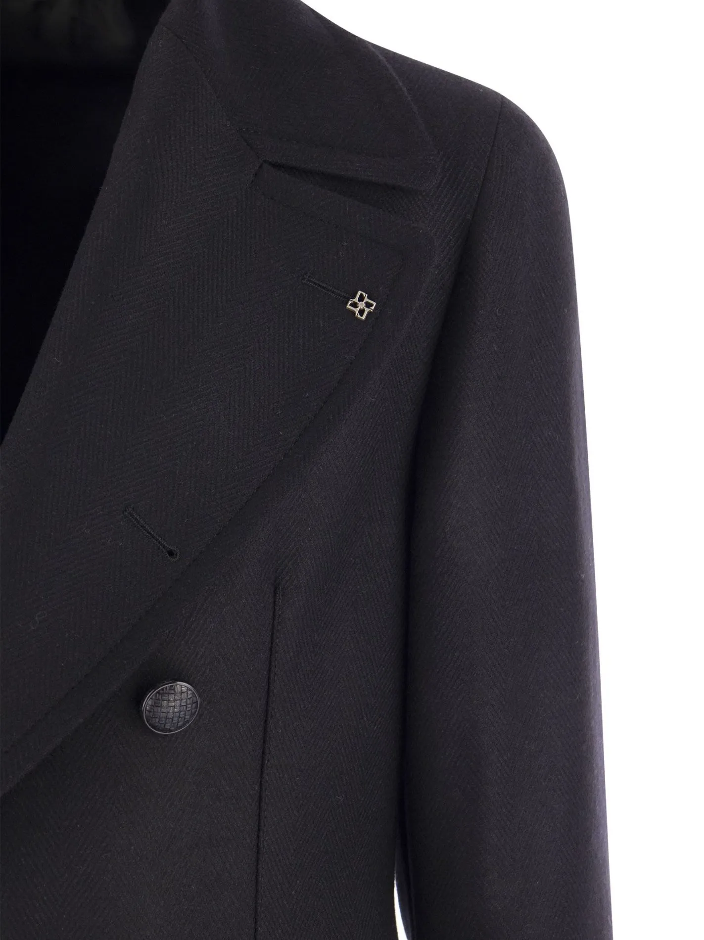 Cappotto doppiopetto in lana e cashmere