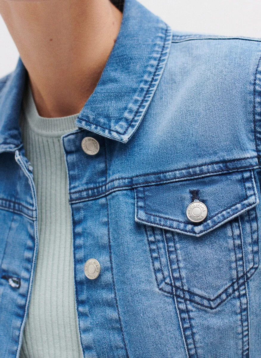  CAROLL   HOLIDAYB - Giacca in denim di misto cotone | Blu