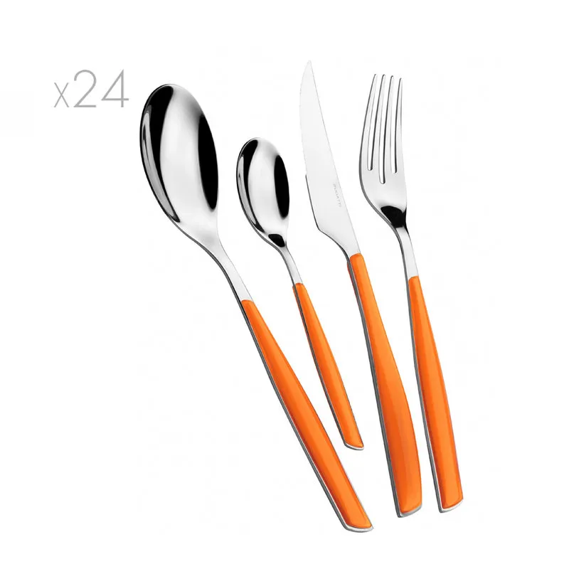 Casa Bugatti Servizio posate 24 pz Glamour, arancio