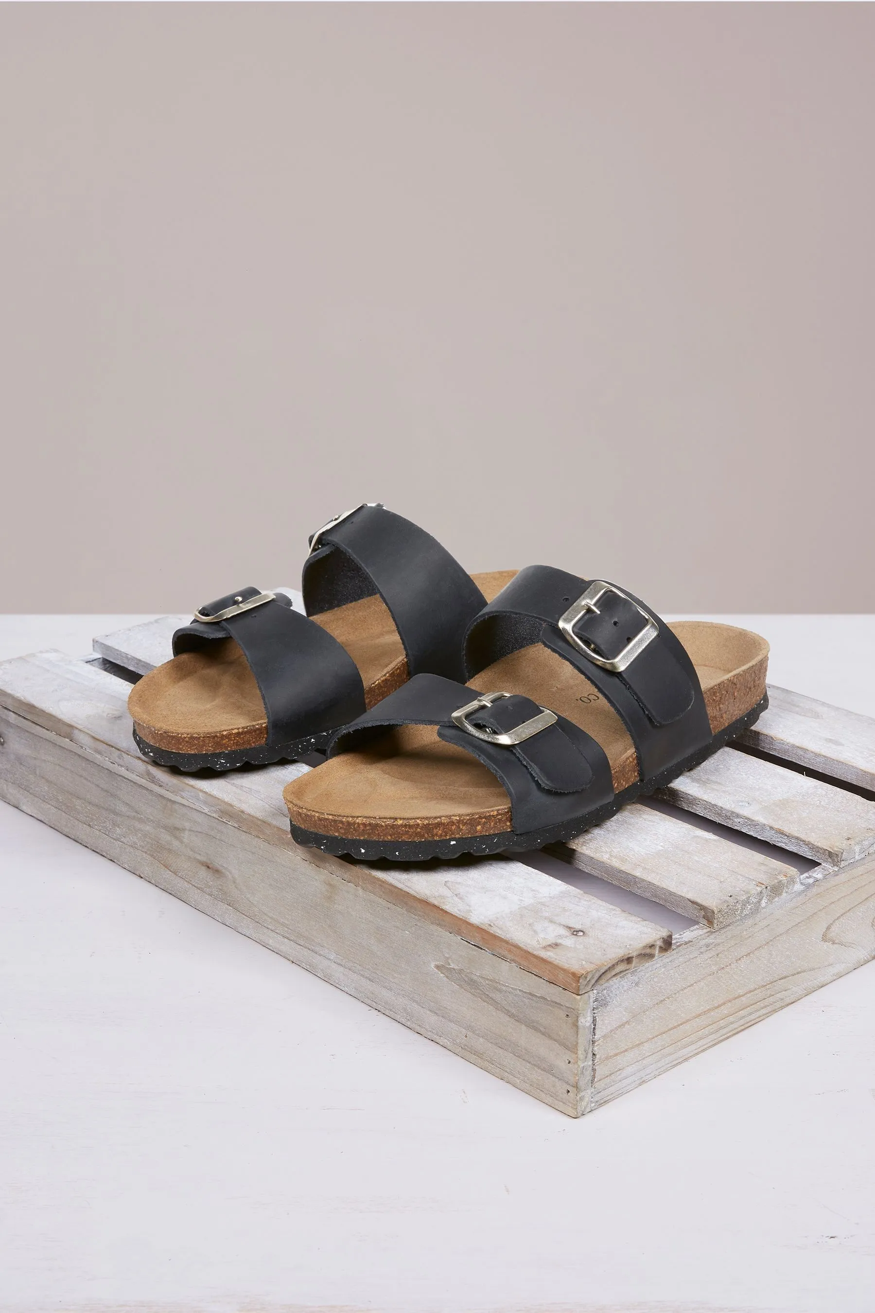Celtic & Co. Blu - Sandali con due cinturini