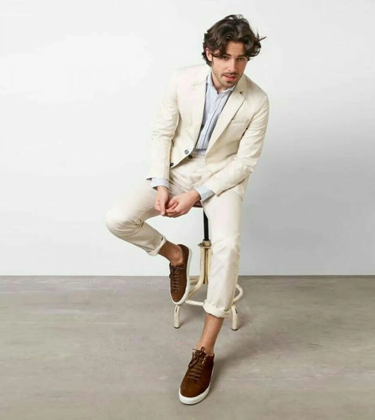 Costume Homme Uomo Blazer Ultimo Cappotto Pantaloni Design Avorio Lino Affari Uomo Abiti Matrimonio Sposo Smoking 2 Pezzi Terno