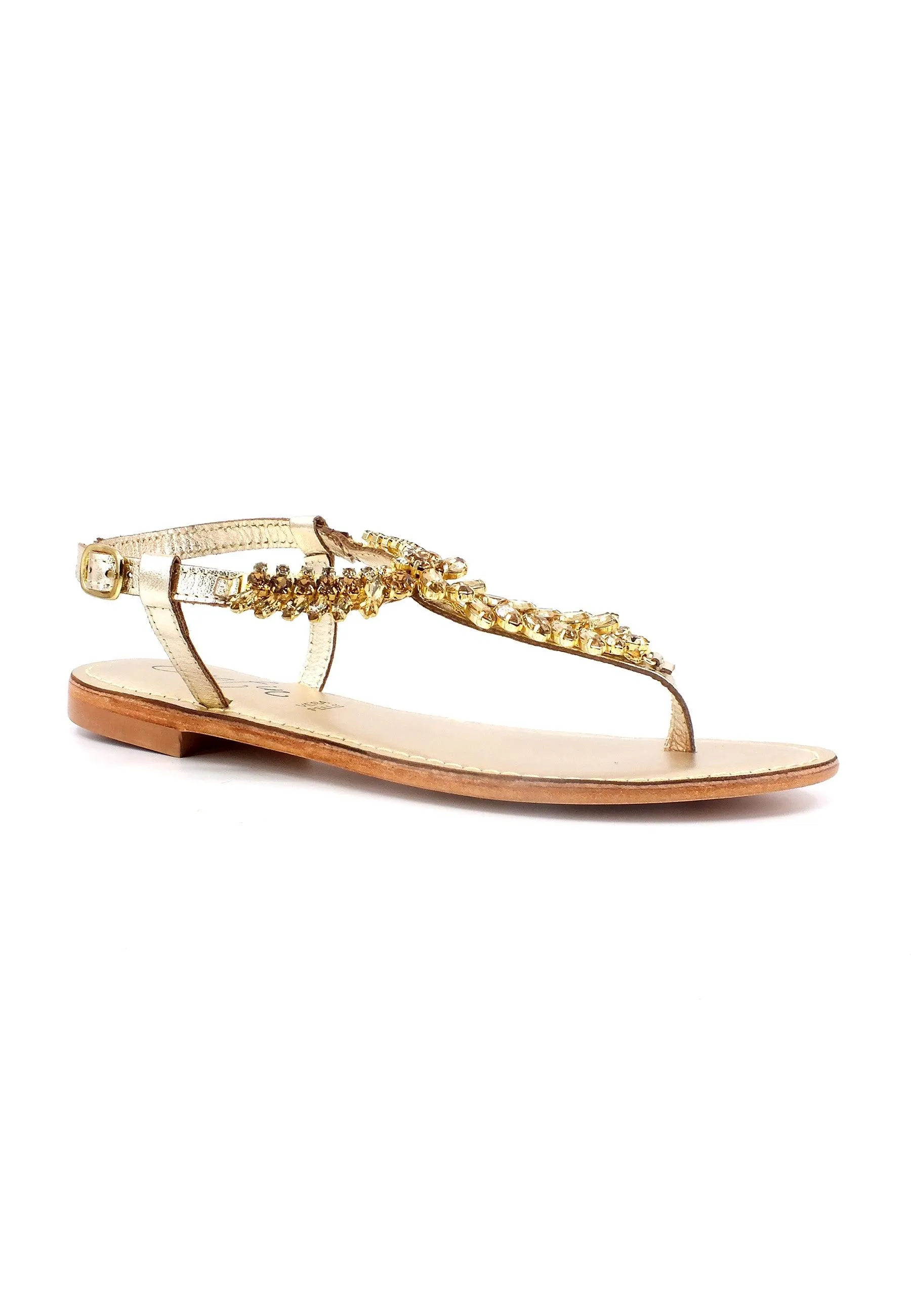 CRISTIN Sandalo Infradito Donna Oro Platino CATRIN-45