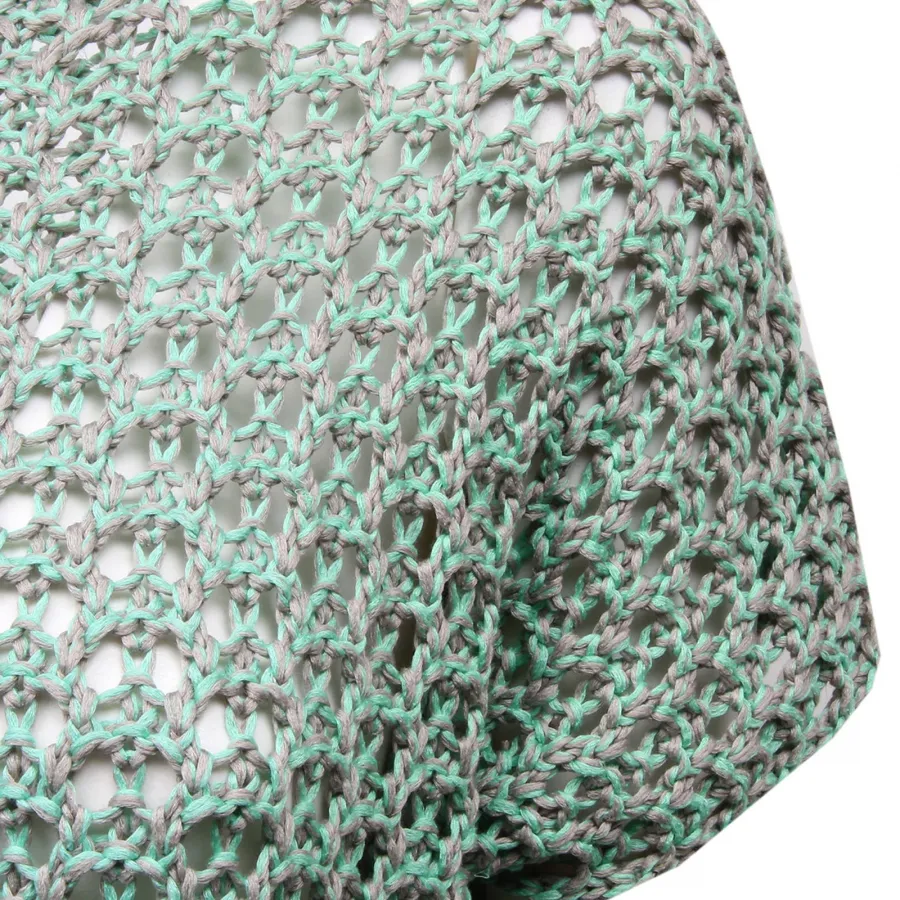 D1340 maglione traforato donna FABIANA FILIPPI green/grey cotton sweater woman