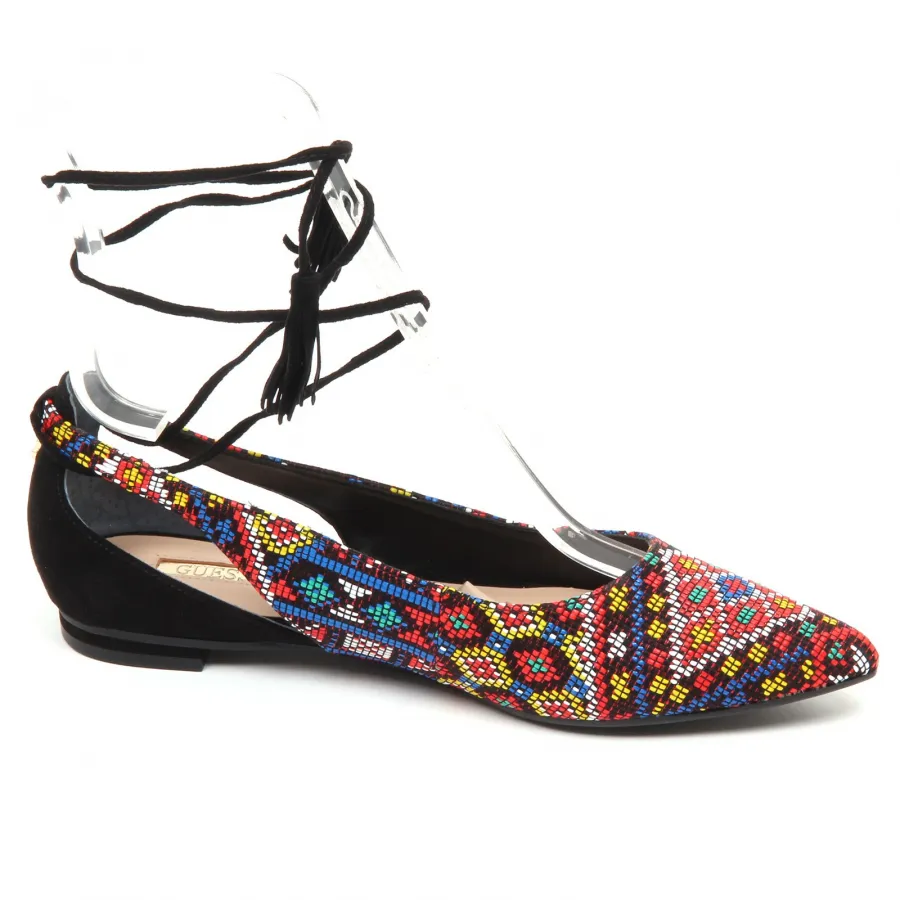 D5262 ballerina donna tissue GUESS nero scarpe shoe woman