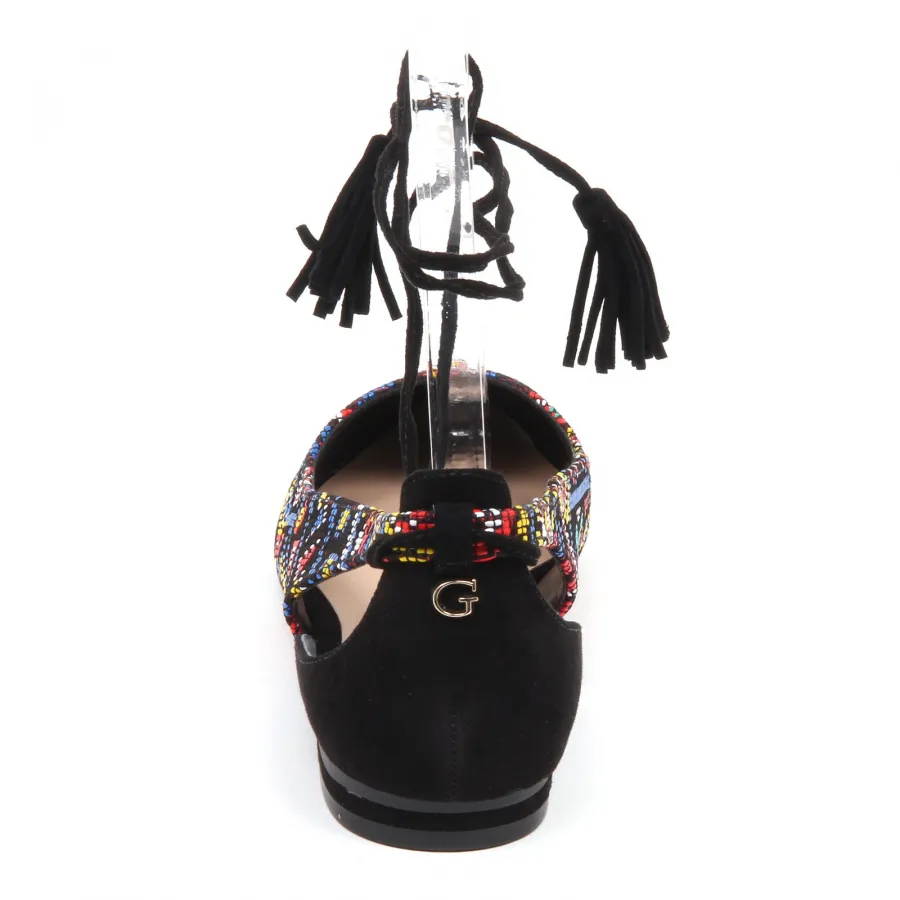D5262 ballerina donna tissue GUESS nero scarpe shoe woman