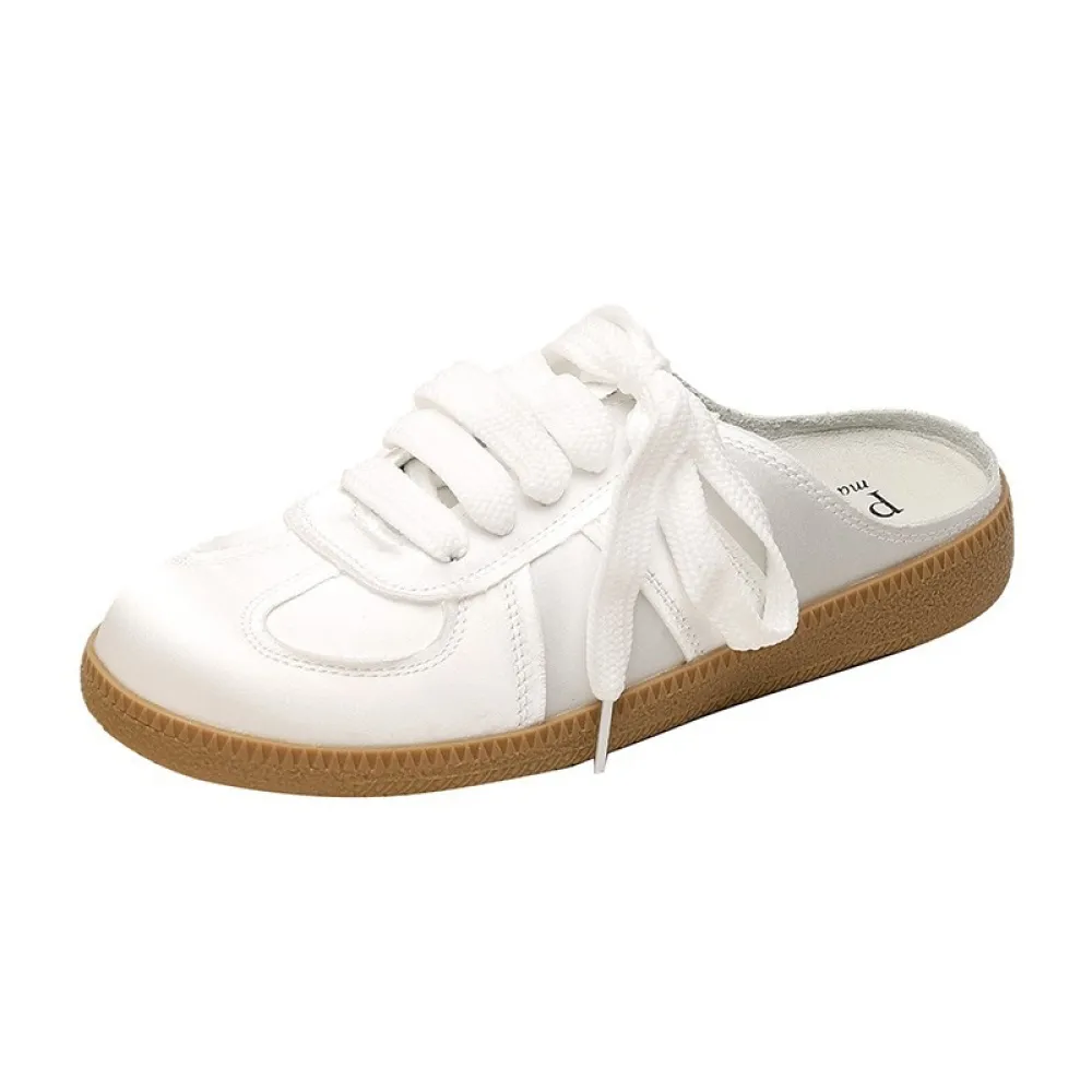 Dexun Scarpe Per Le Donne 2024 Nuovo Con La Suola Spessa Raso Puntale Mezze Pantofole Per Le Donne Estate Usura Esterna Verde Se