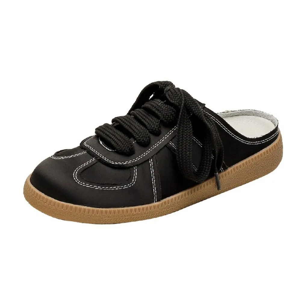 Dexun Scarpe Per Le Donne 2024 Nuovo Con La Suola Spessa Raso Puntale Mezze Pantofole Per Le Donne Estate Usura Esterna Verde Se