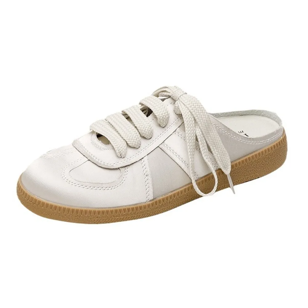 Dexun Scarpe Per Le Donne 2024 Nuovo Con La Suola Spessa Raso Puntale Mezze Pantofole Per Le Donne Estate Usura Esterna Verde Se