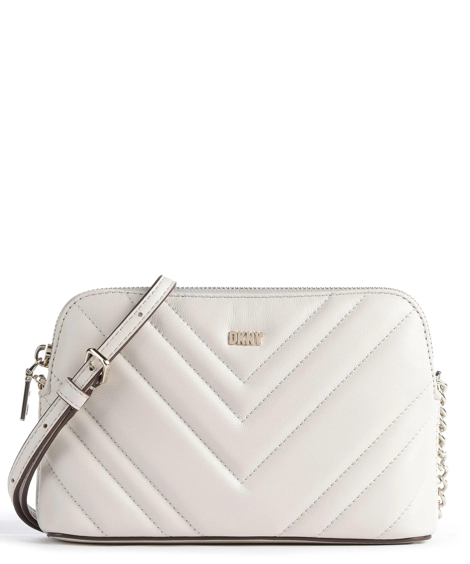  DKNY Madison Borsa a tracolla cuoio di agnello avorio  