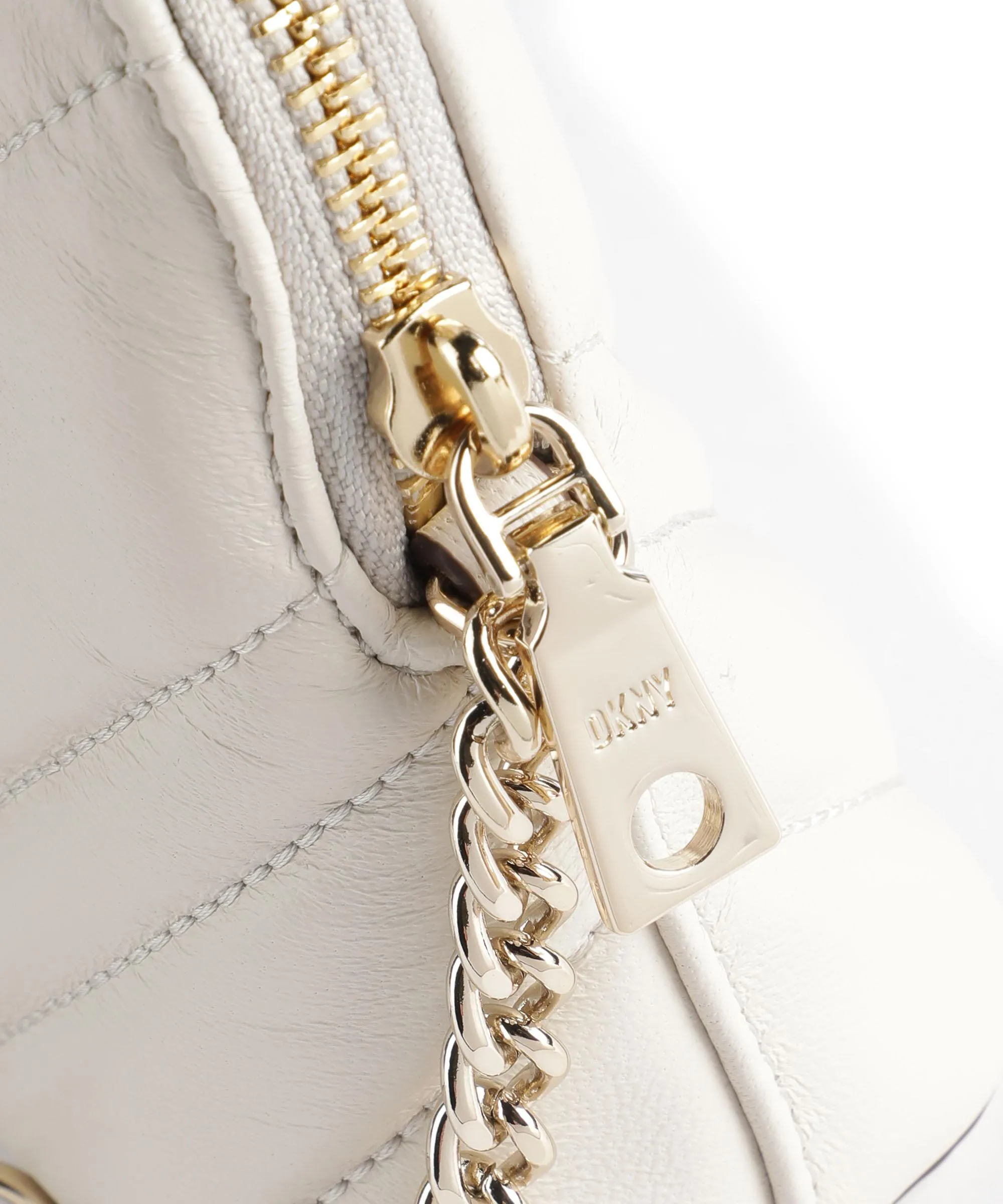  DKNY Madison Borsa a tracolla cuoio di agnello avorio  