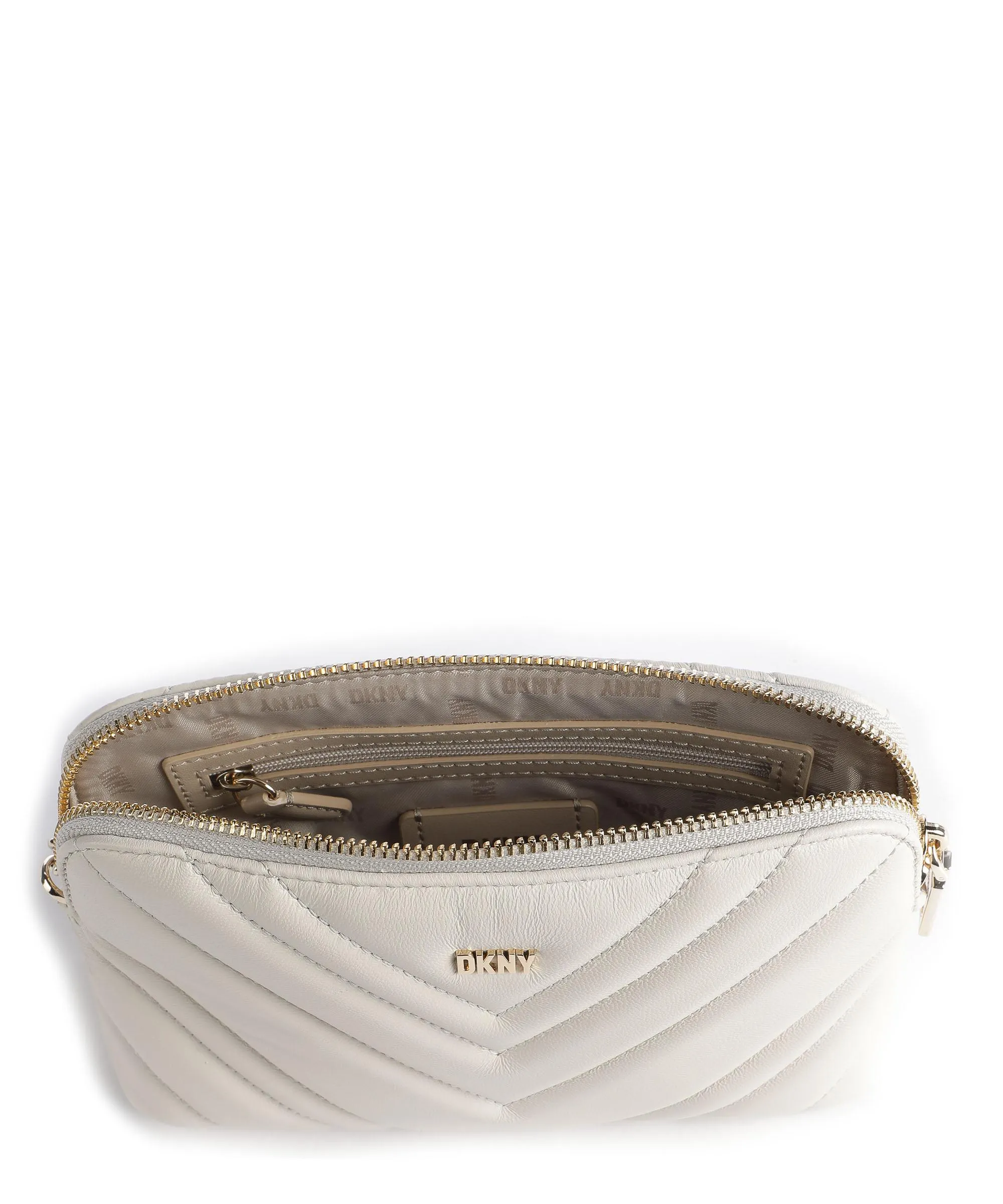  DKNY Madison Borsa a tracolla cuoio di agnello avorio  