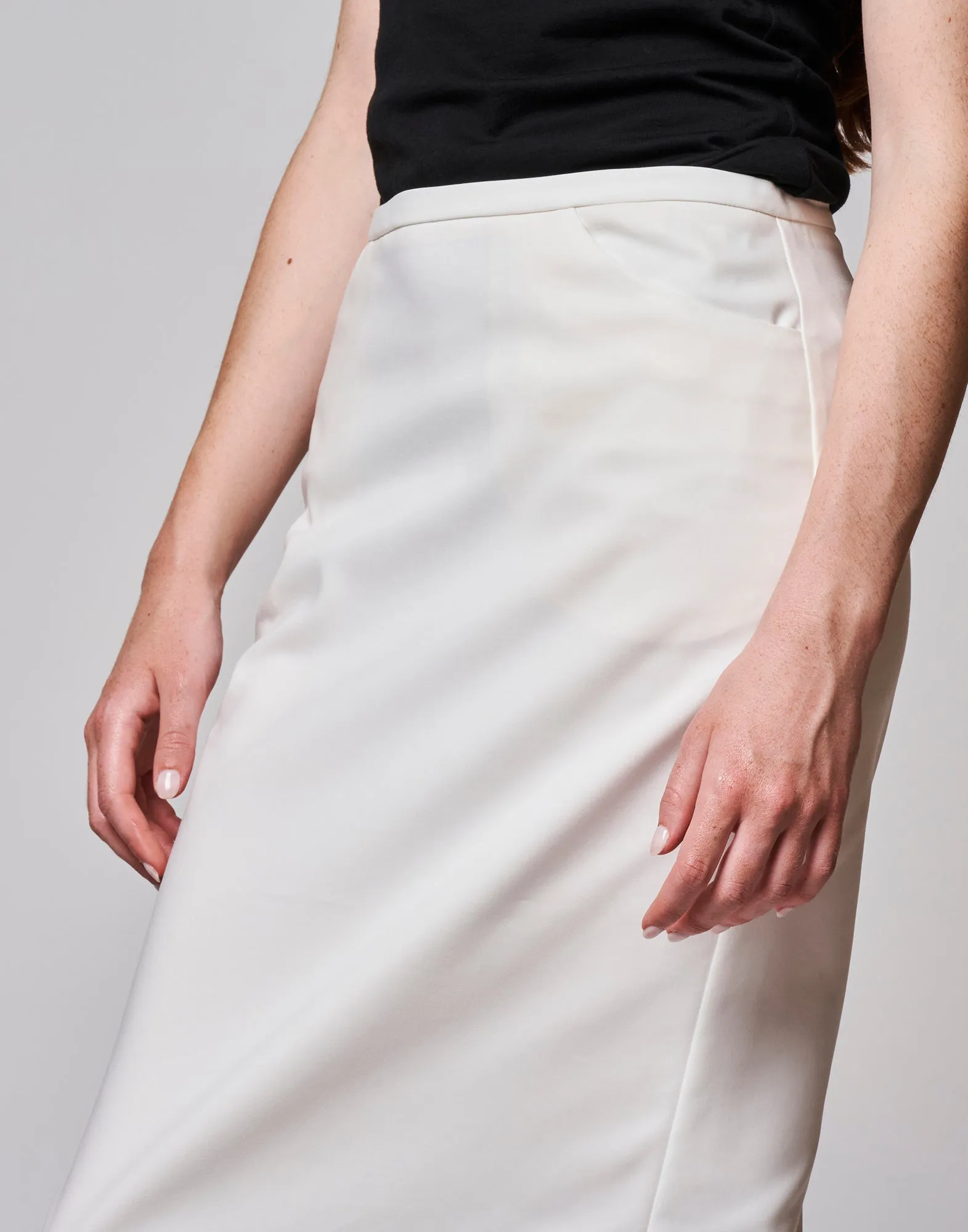 DOUUOD Gonna Midi a Tubino in Cotone Stretch