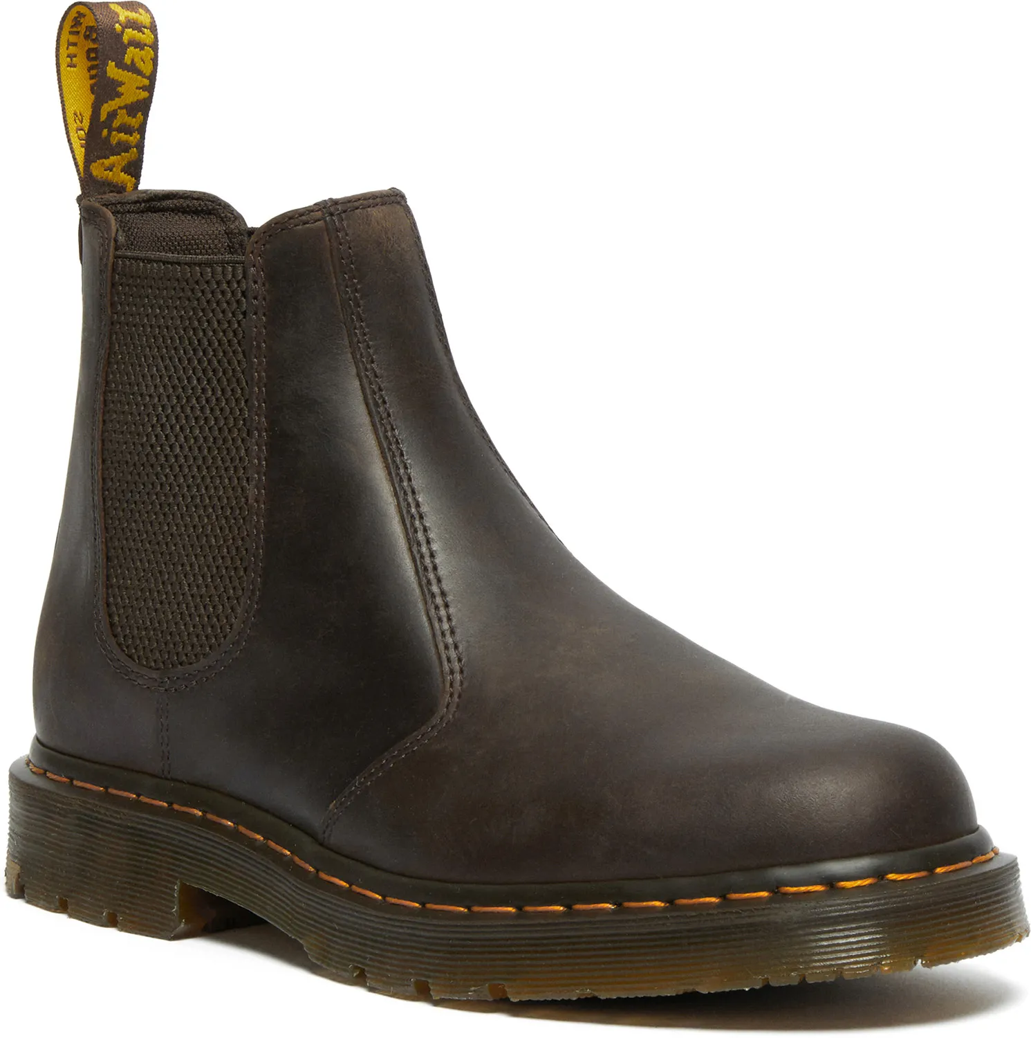 DR. MARTENS  Men's, Dark Brown, Soft Toe, Slip-Resistant, Chelsea Style, Work Boot