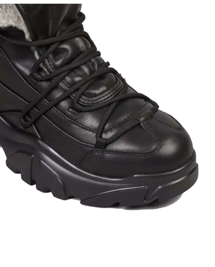 EA7 Armani Stivaletti Uomo X8M001 XK229 A-ET Tronchetti Pelliccia Neri Q277 FULL BLACK+GREY