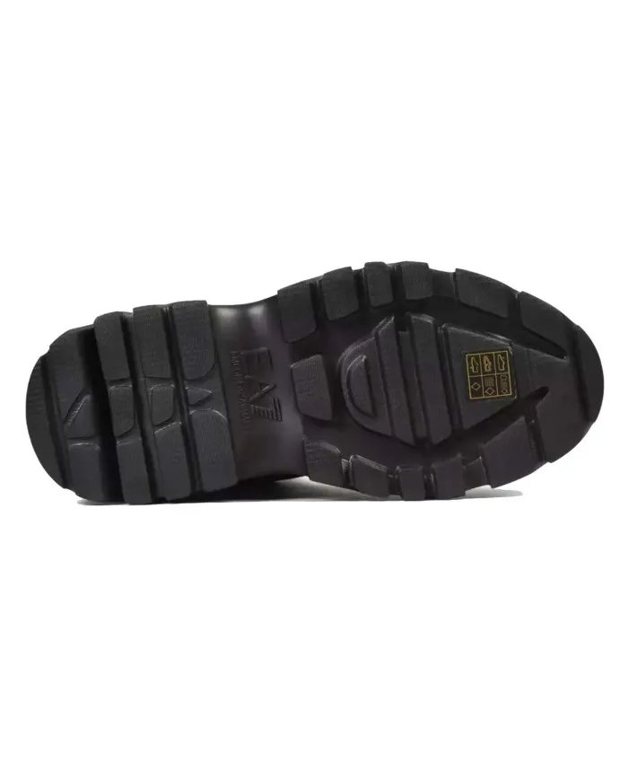 EA7 Armani Stivaletti Uomo X8M001 XK229 A-ET Tronchetti Pelliccia Neri Q277 FULL BLACK+GREY