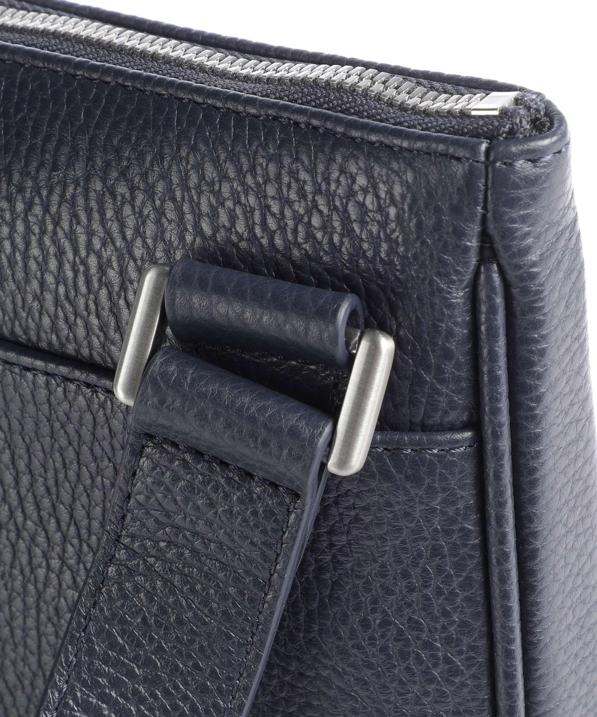  Emporio Armani Borsa a tracolla pelle di vacchetta grana blu scuro  