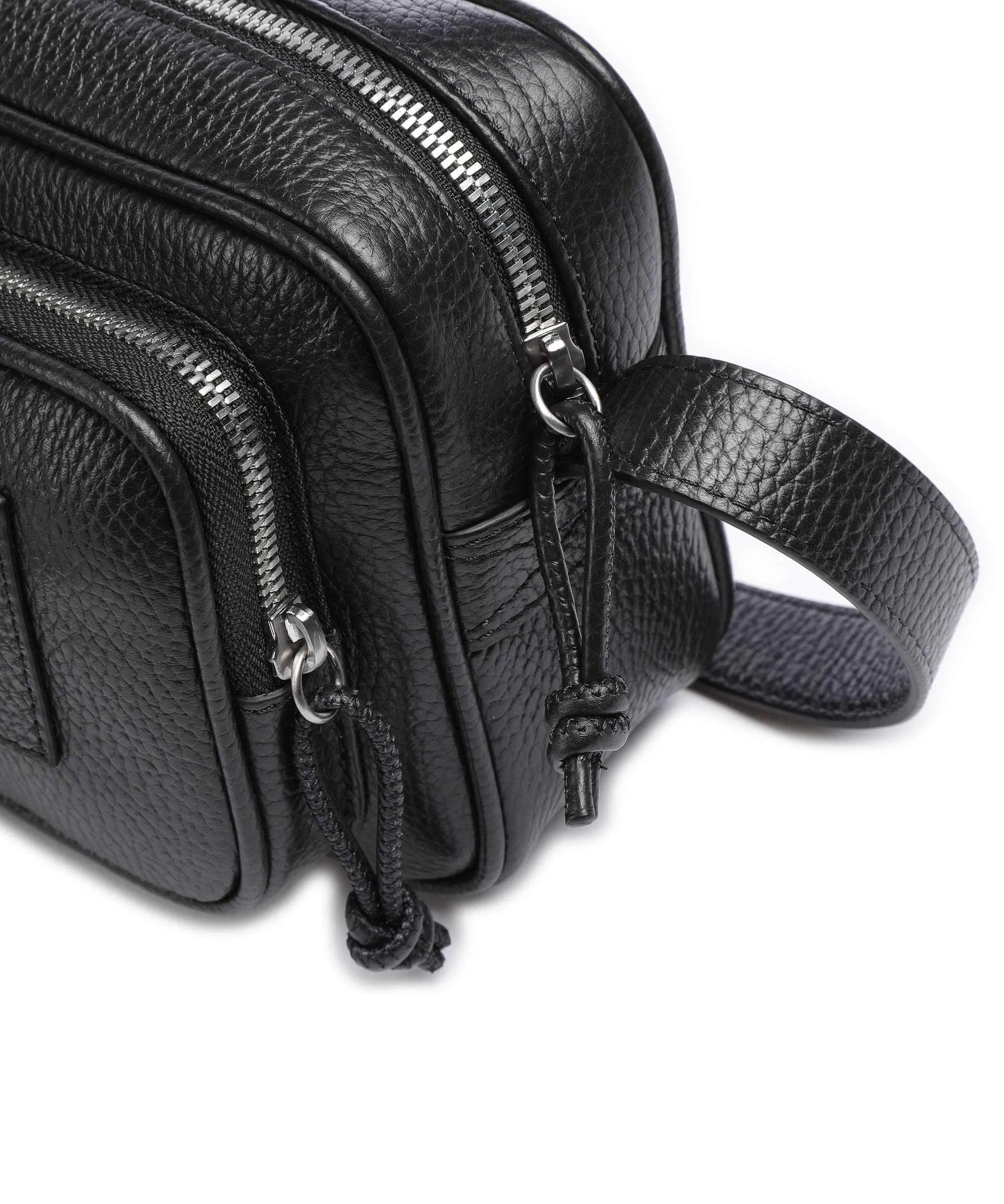  Emporio Armani Business Regenerated Borsa a tracolla pelle di vacchetta grana nero  