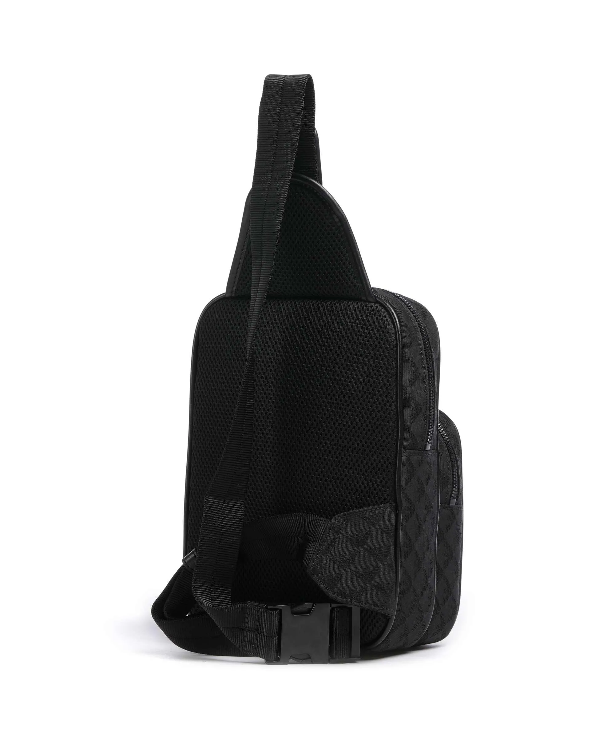  Emporio Armani Omnia Jacquard Borsa sling 10″ poliestere nero  