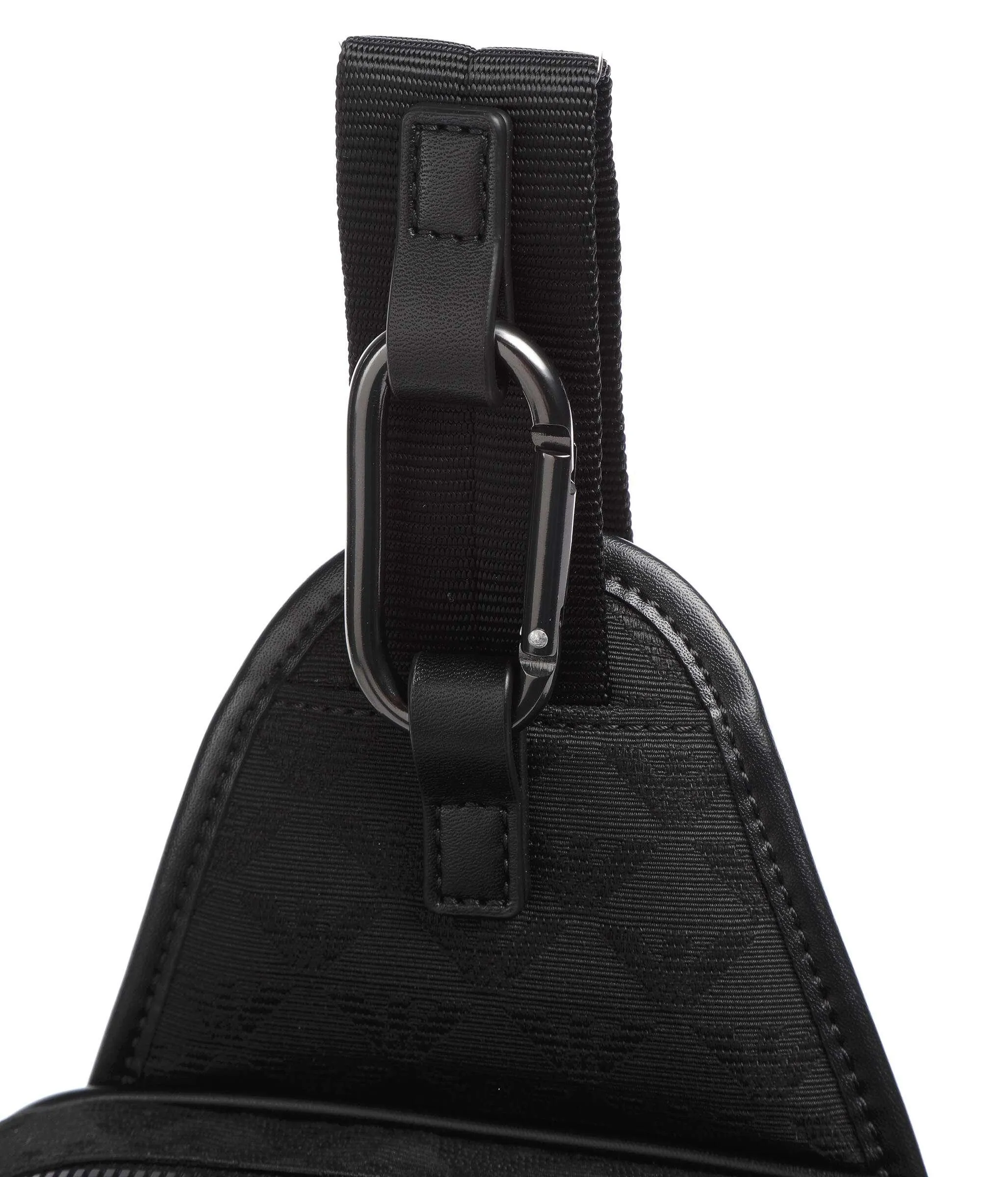  Emporio Armani Omnia Jacquard Borsa sling 10″ poliestere nero  
