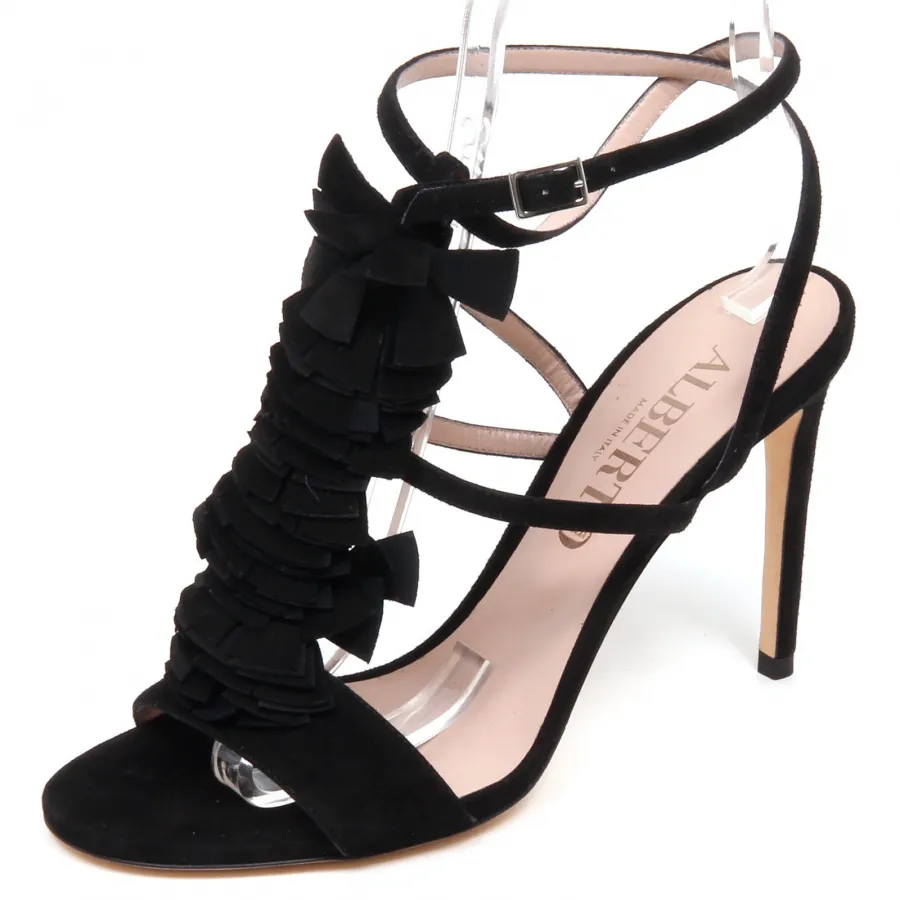 F1810 sandalo donna black ALBERTO GOZZI scarpe suede sandal shoe woman
