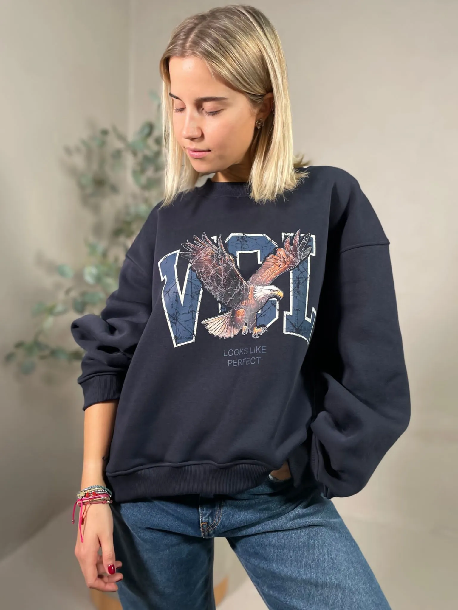 Felpa Aquila Blu Vicolo