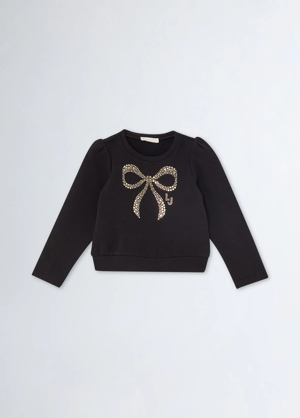Felpa con borchie e strass