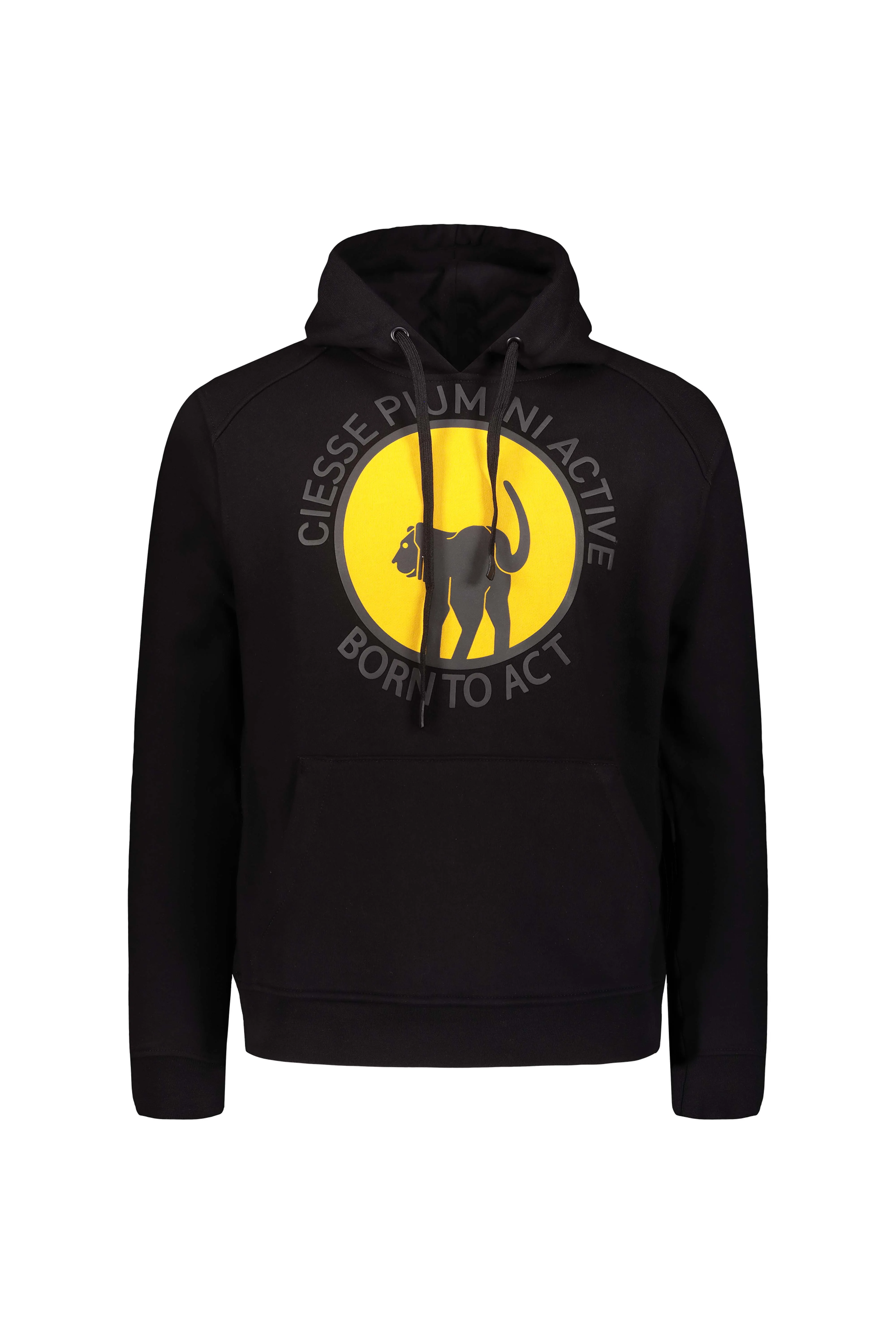 Felpa nera con maxi logo