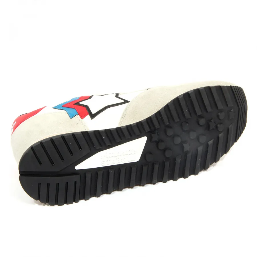 G5548 sneaker uomo ATLANTIC STARS DRACO grey/off white suede/fabric shoes men