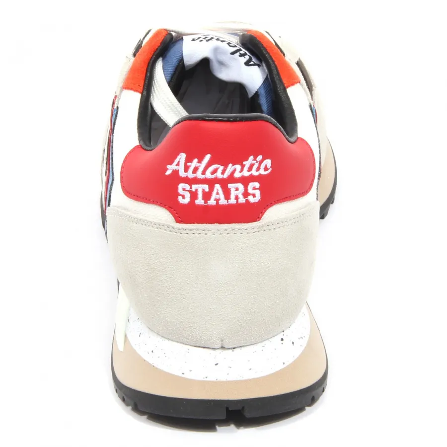 G5548 sneaker uomo ATLANTIC STARS DRACO grey/off white suede/fabric shoes men